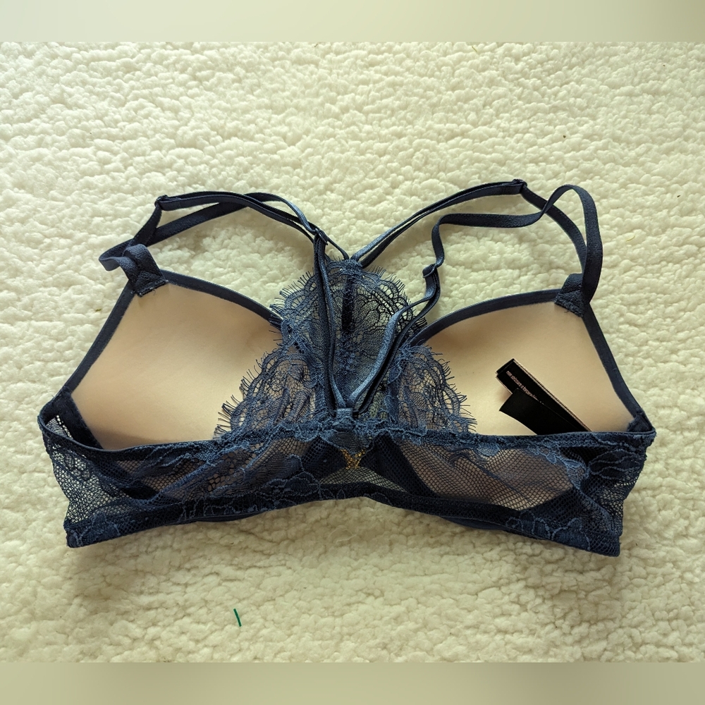 Victoria secret very sexy push up front closure blue with lace 32B - Picture 8 of 8